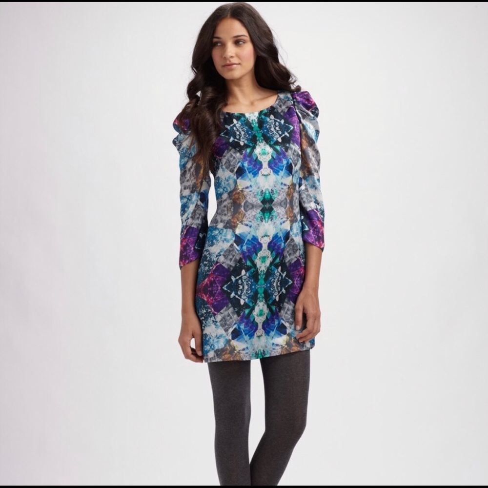 Anthropologie Leifsdottir Silk Diamond Crush Dress